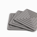 Portavasos Cuadro Silicona Gris - Ambiente Gourmet México