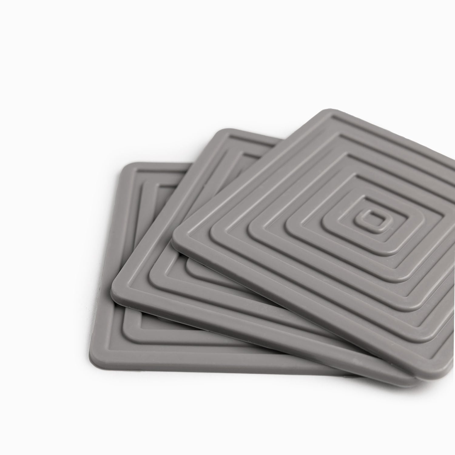 Portavasos Cuadro Silicona Gris - Ambiente Gourmet México
