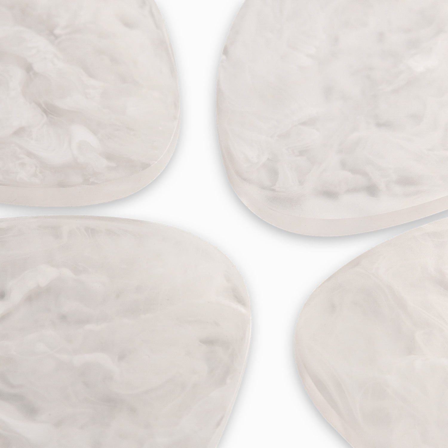 Portavasos en resina blanca set x4 - Ambiente Gourmet México