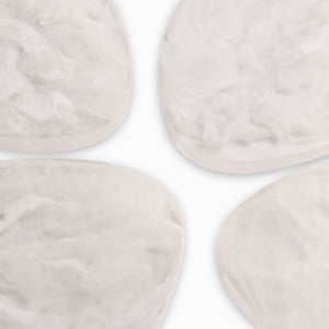 Portavasos en resina blanca set x4 - Ambiente Gourmet México