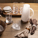 Portavasos en resina blanca set x4 - Ambiente Gourmet México