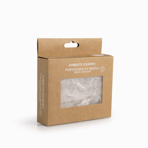 Portavasos en resina blanca set x4 - Ambiente Gourmet México