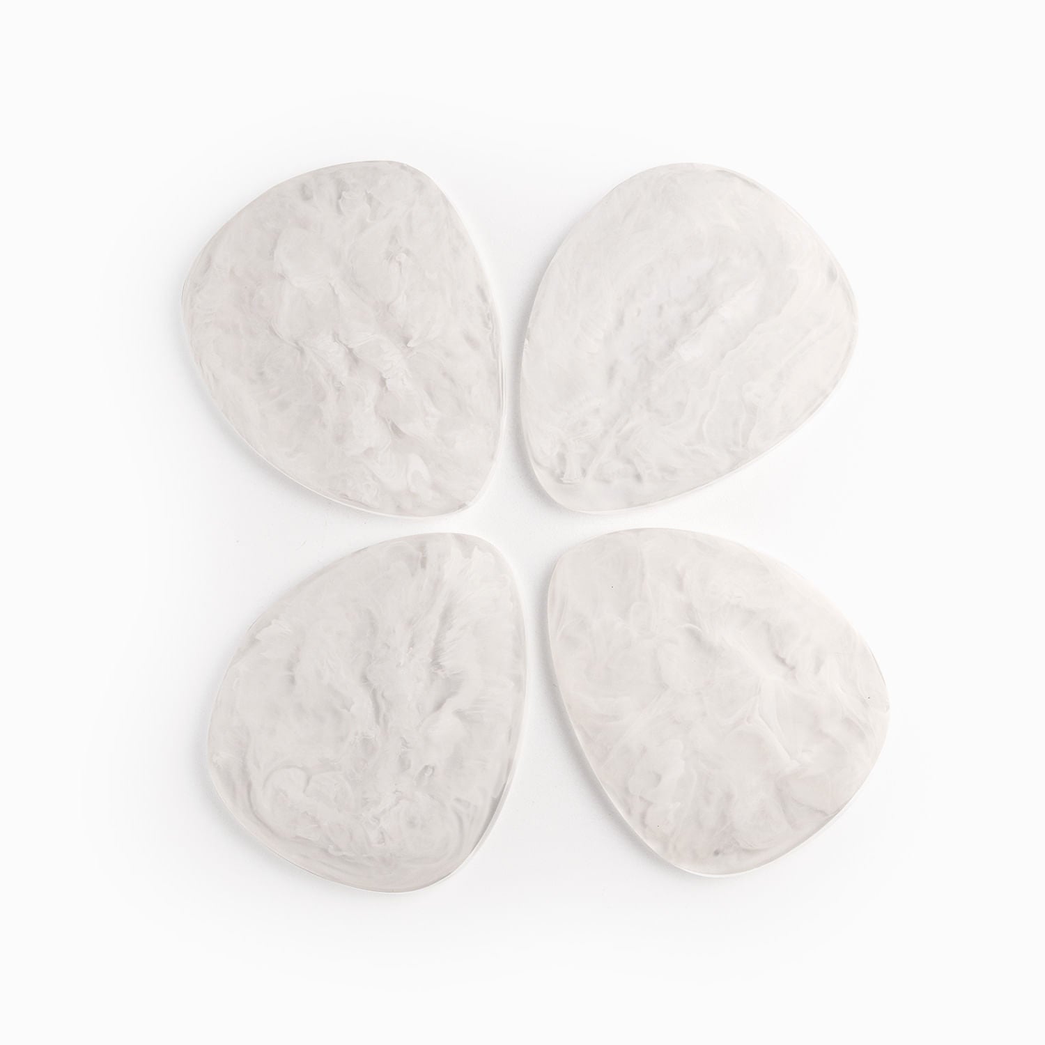 Portavasos en resina blanca set x4