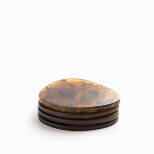 Portavasos en resina café set x4 - Ambiente Gourmet México