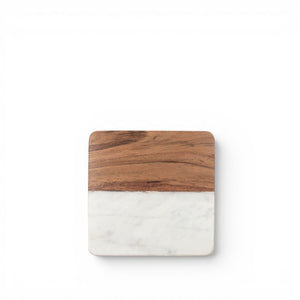 Portavasos marmol madera - Ambiente Gourmet México