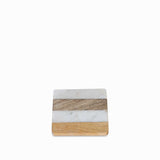 Portavasos rayas marmol madera