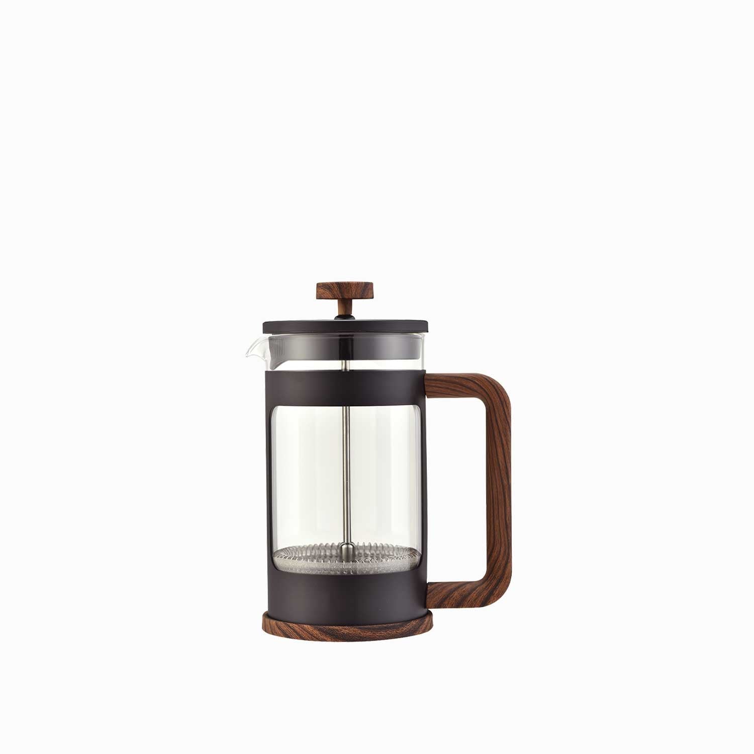Prensa francesa negra madera 350ml