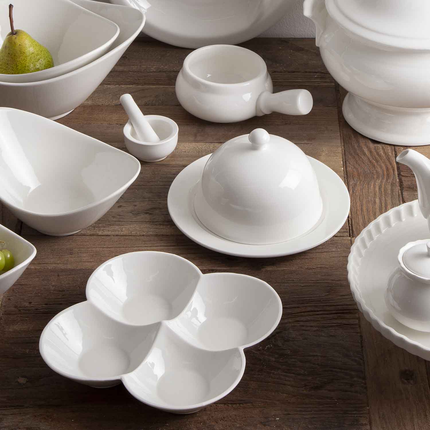 Quesera redonda porcelana - Ambiente Gourmet México