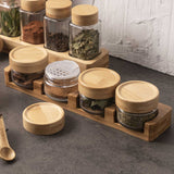 Rack especias bajo base madera set x5