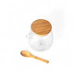 Recipiente con cuchara en bambu mediano