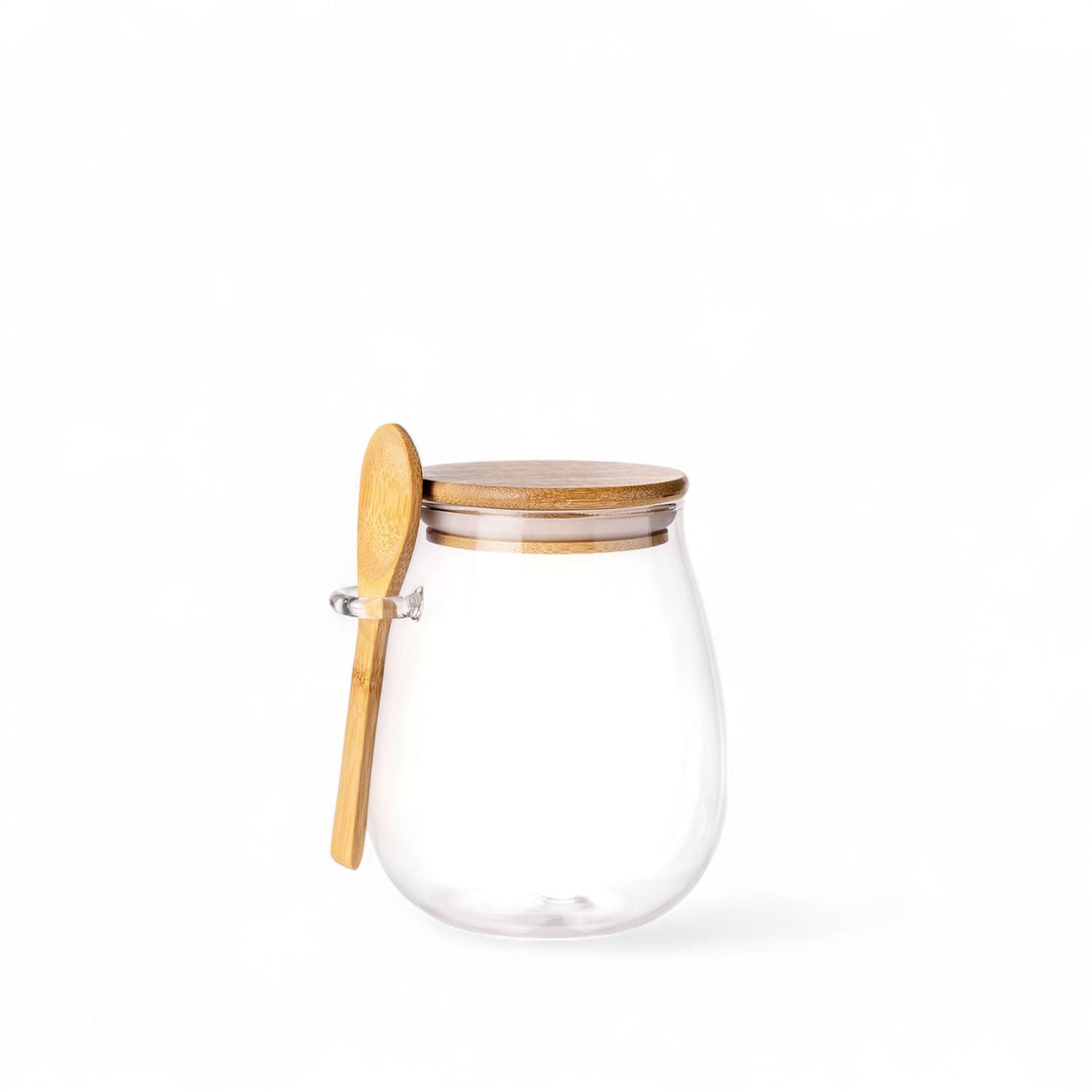 Recipiente con cuchara en bambu mediano - Ambiente Gourmet México