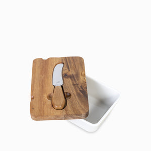 Recipiente en ceramica con cuchillo para untar - Ambiente Gourmet México