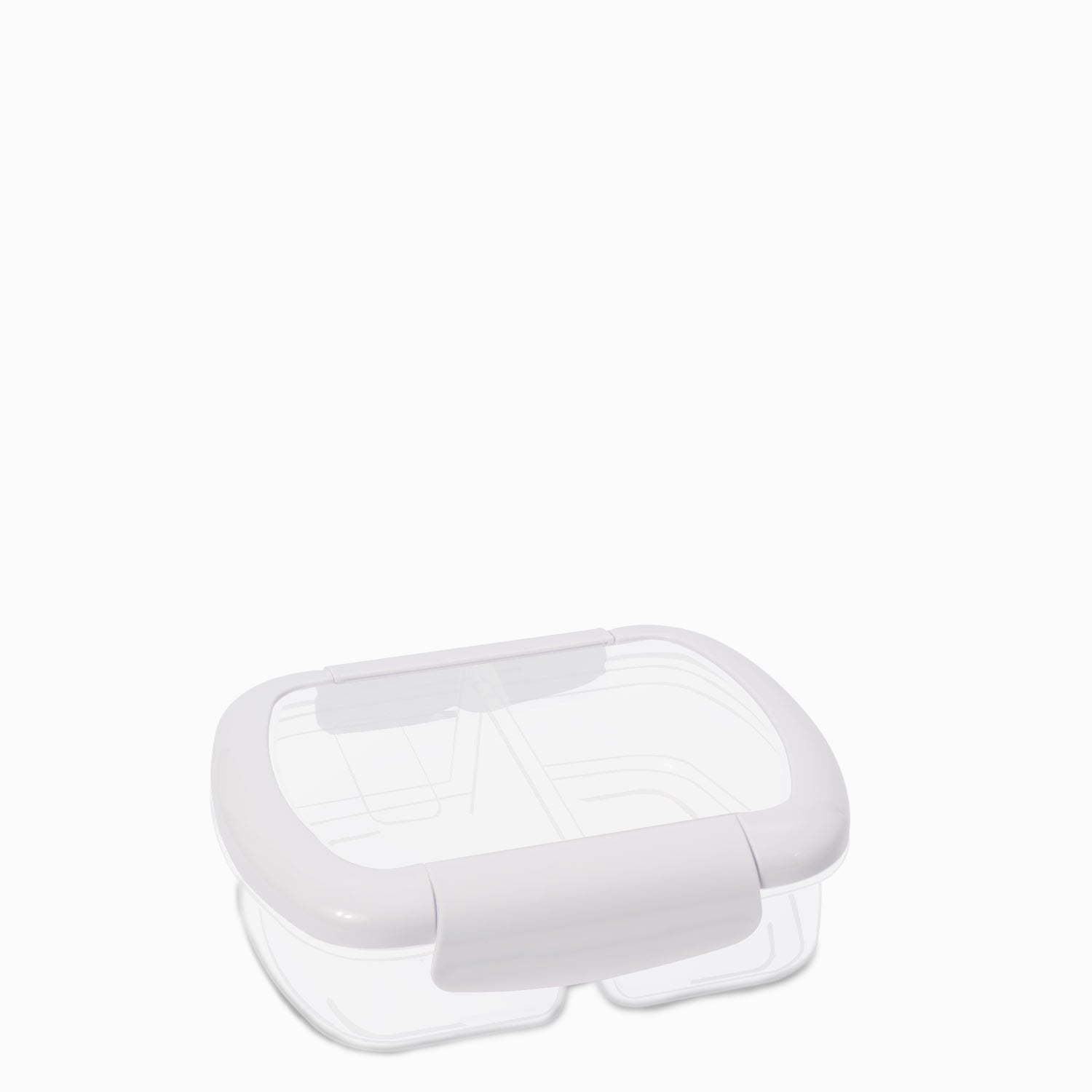 Recipiente hermetico con division blanco 630 ml - Ambiente Gourmet México