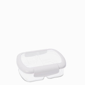 Recipiente hermetico con division blanco 630 ml - Ambiente Gourmet México