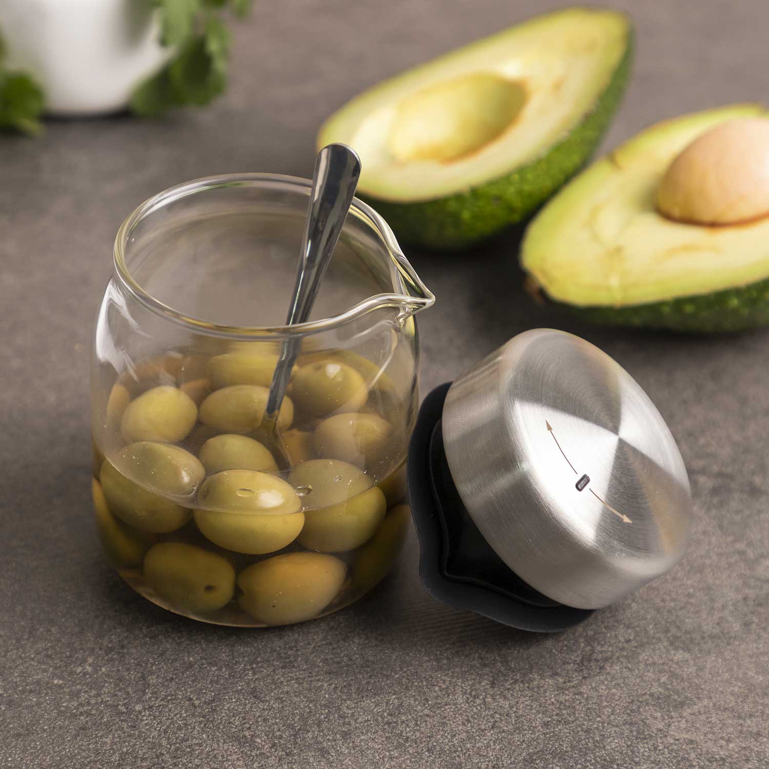 Recipiente para almacenar con cuchara 200ml - Ambiente Gourmet México