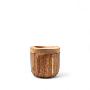 Recipiente para especias en acacia con cuchara