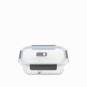Recipiente rectangular con división en borosilicato 600ml - Ambiente Gourmet México