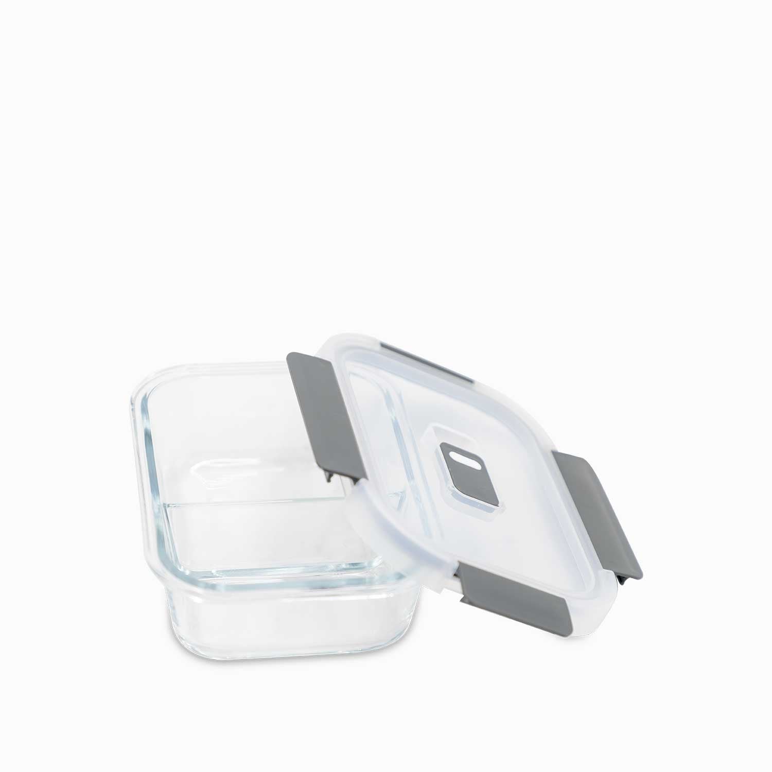 Recipiente Rectangular Con Division En Borosilicato  600Ml