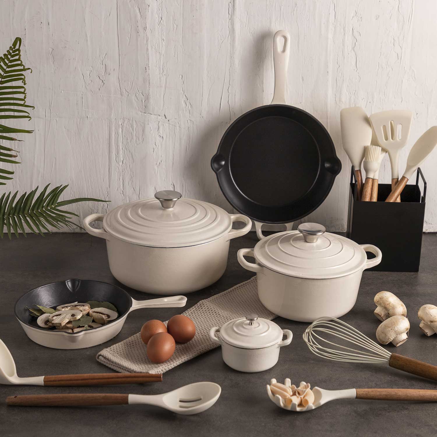 Sartén blanco 20cm en hierro fundido
