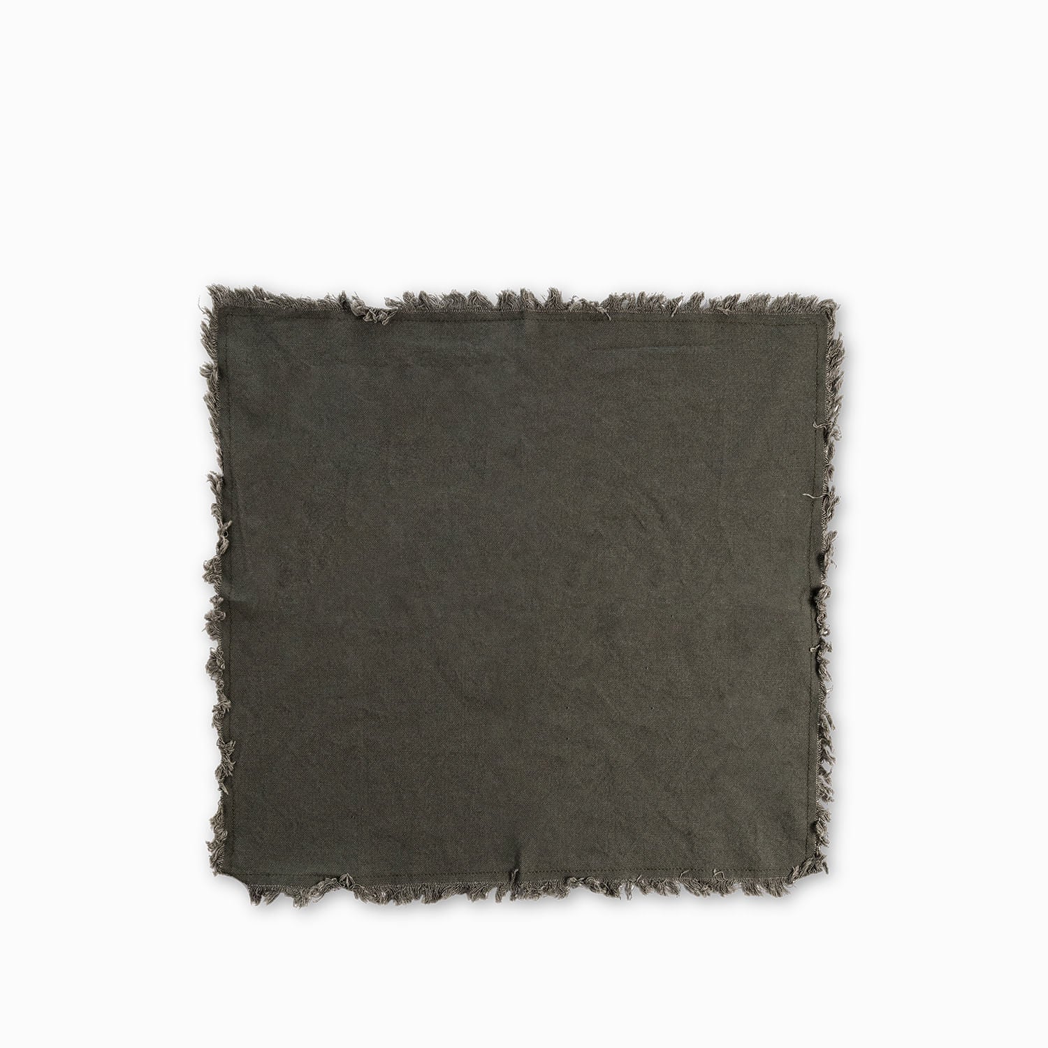 Servilleta de tela flecos verde setx2