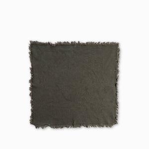 Servilleta de tela flecos verde setx2