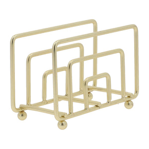 Servilletero cuatro dorado mate - Ambiente Gourmet México