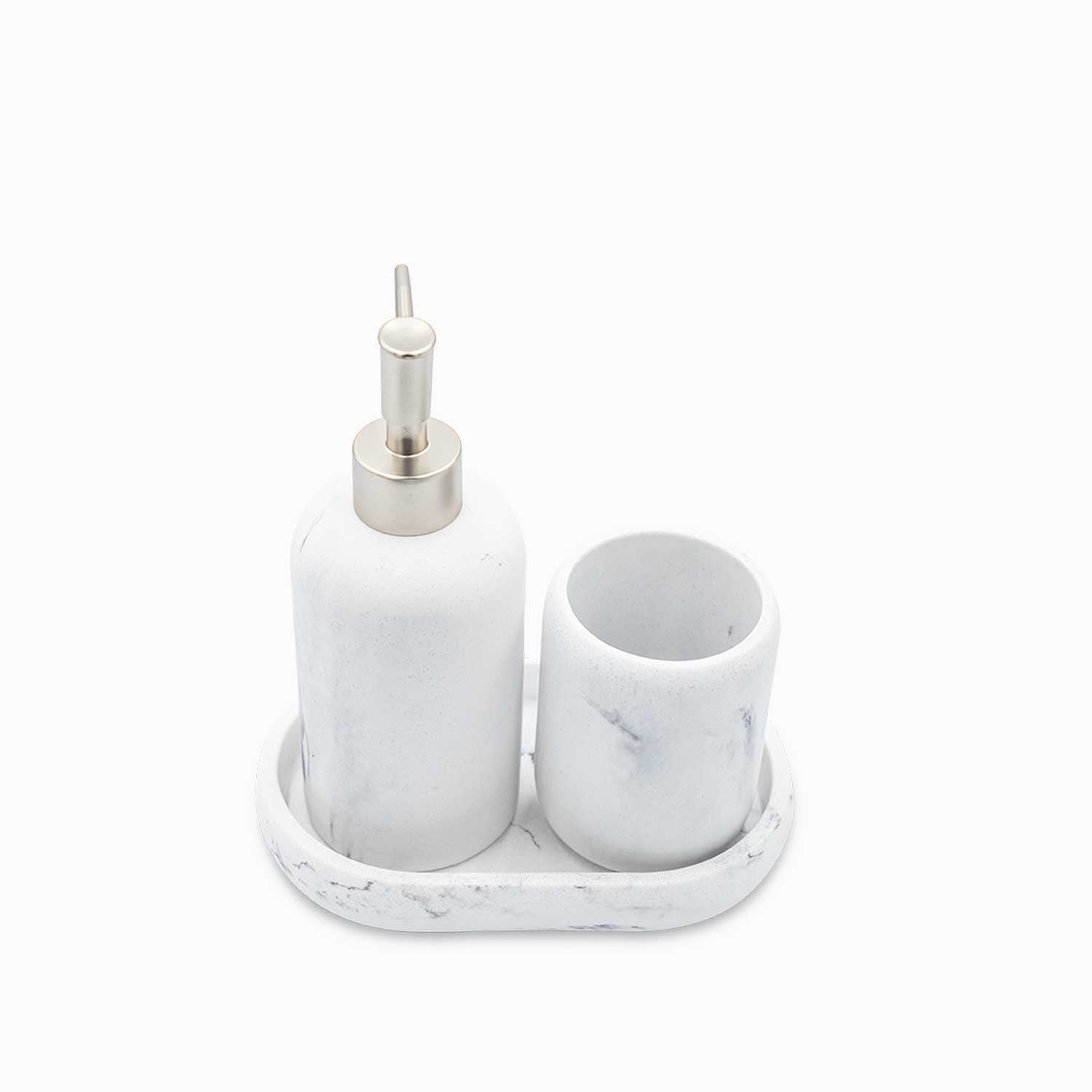 Set baño mármol - Ambiente Gourmet México