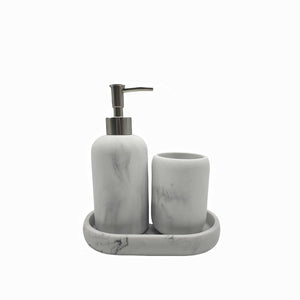 Set baño mármol - Ambiente Gourmet México