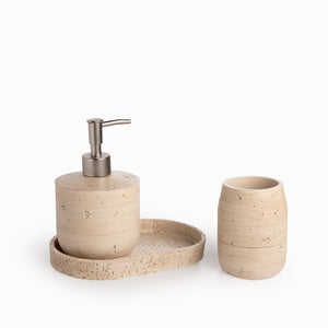 Set Bano Piedra Beige - Ambiente Gourmet México