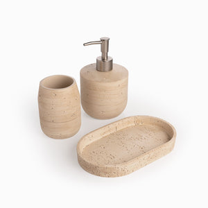 Set Bano Piedra Beige - Ambiente Gourmet México