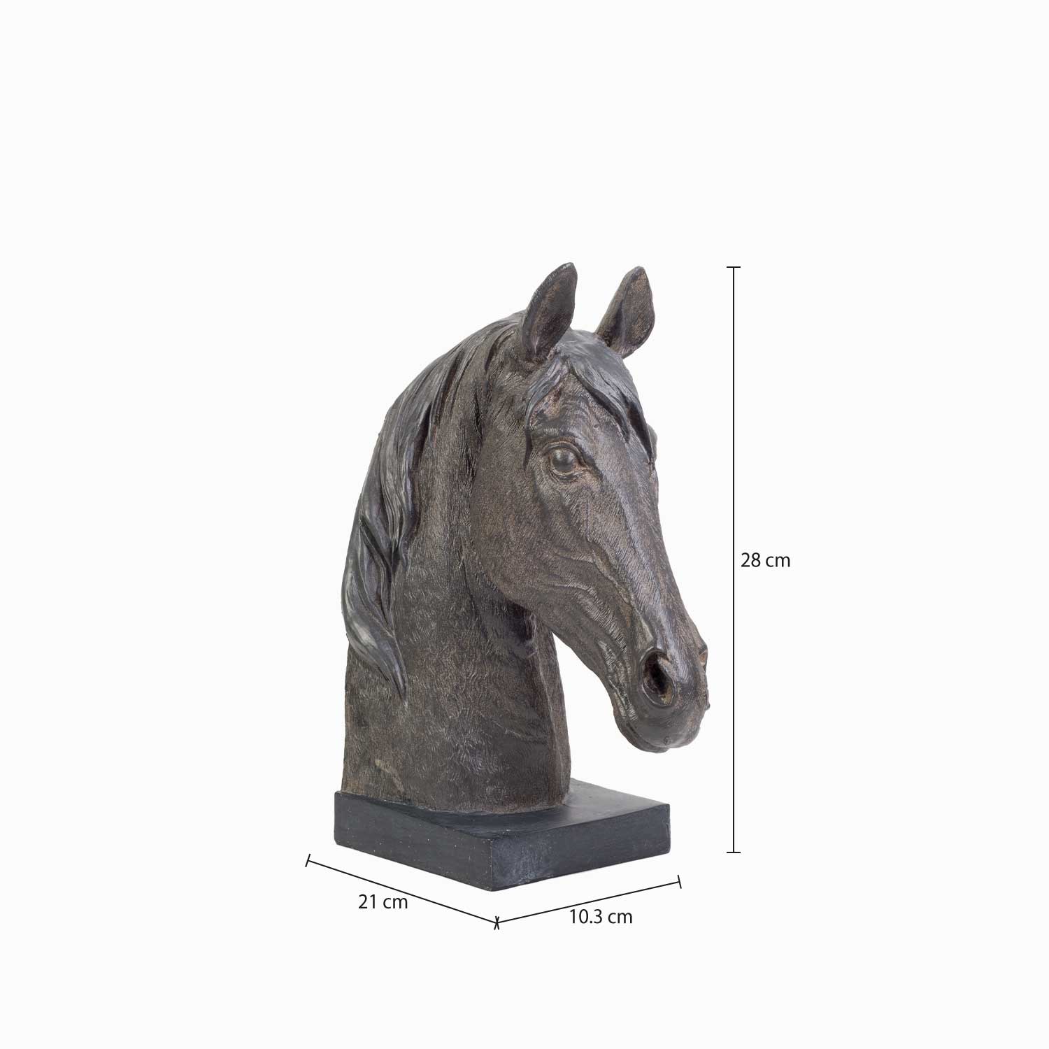 Set caballos sujeta libros 28x21x11.5cm