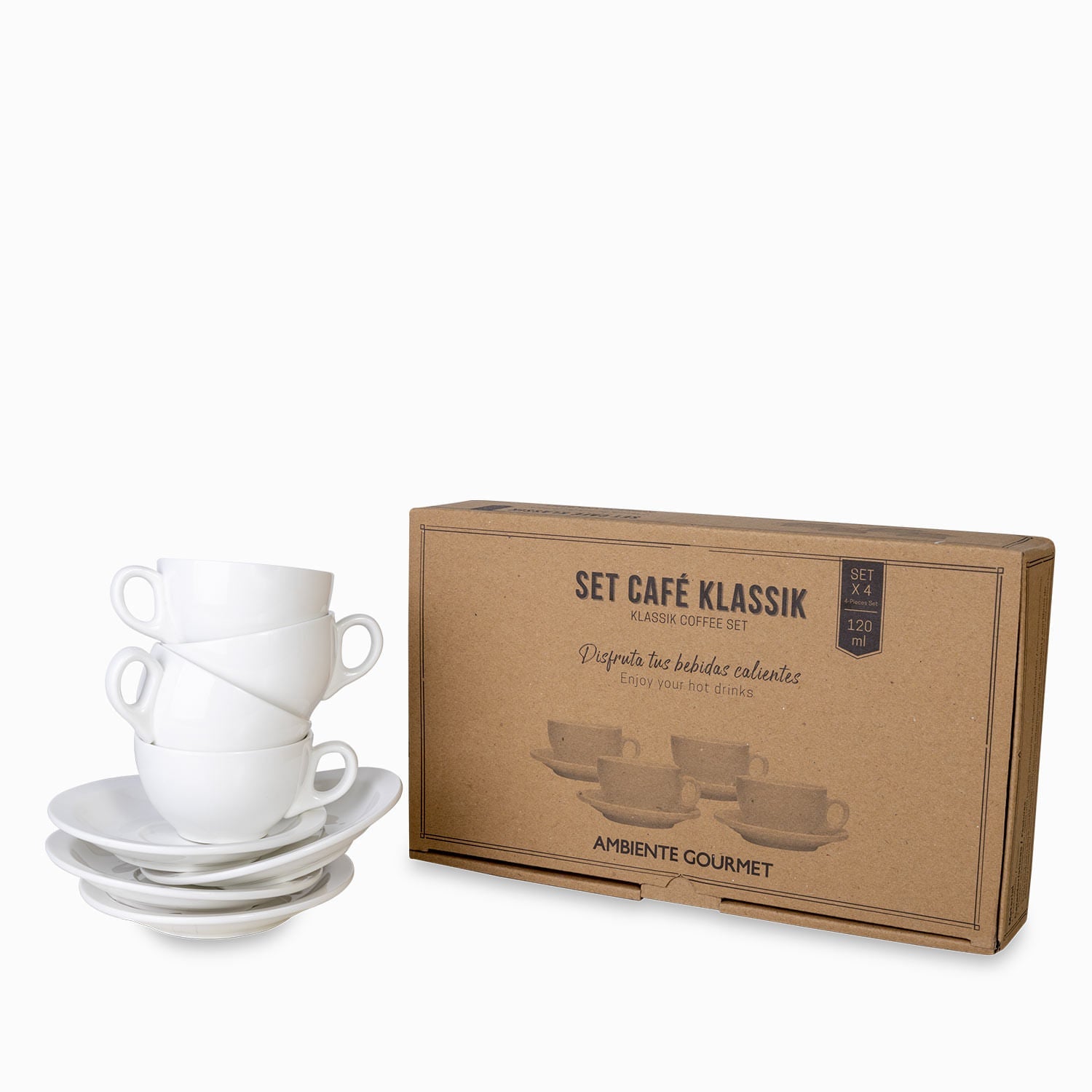 Set cafe klassik 120cc setx4 - Ambiente Gourmet México