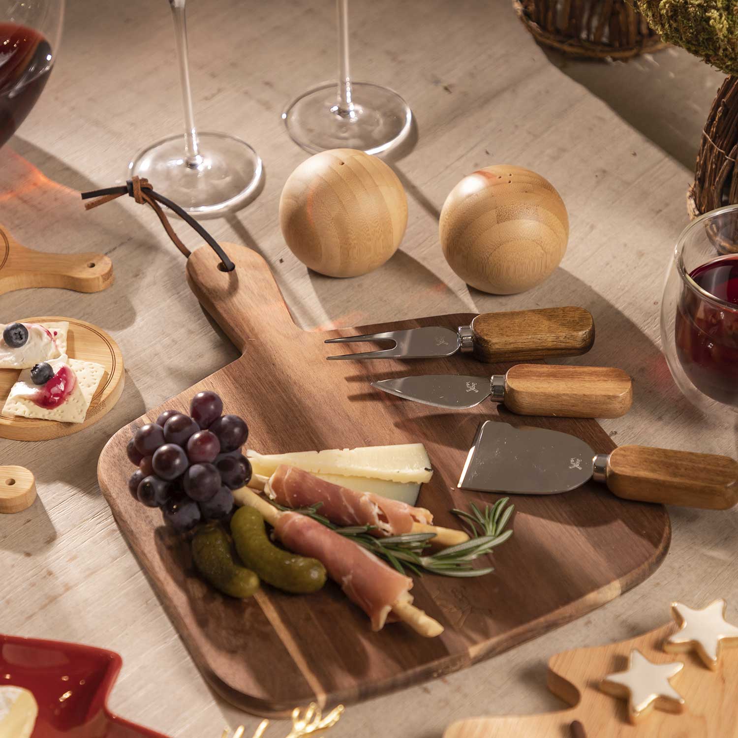 Set para sal y pimienta en bambu - Ambiente Gourmet México