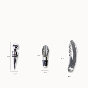 Set para vinos en acero x 3 - Ambiente Gourmet México