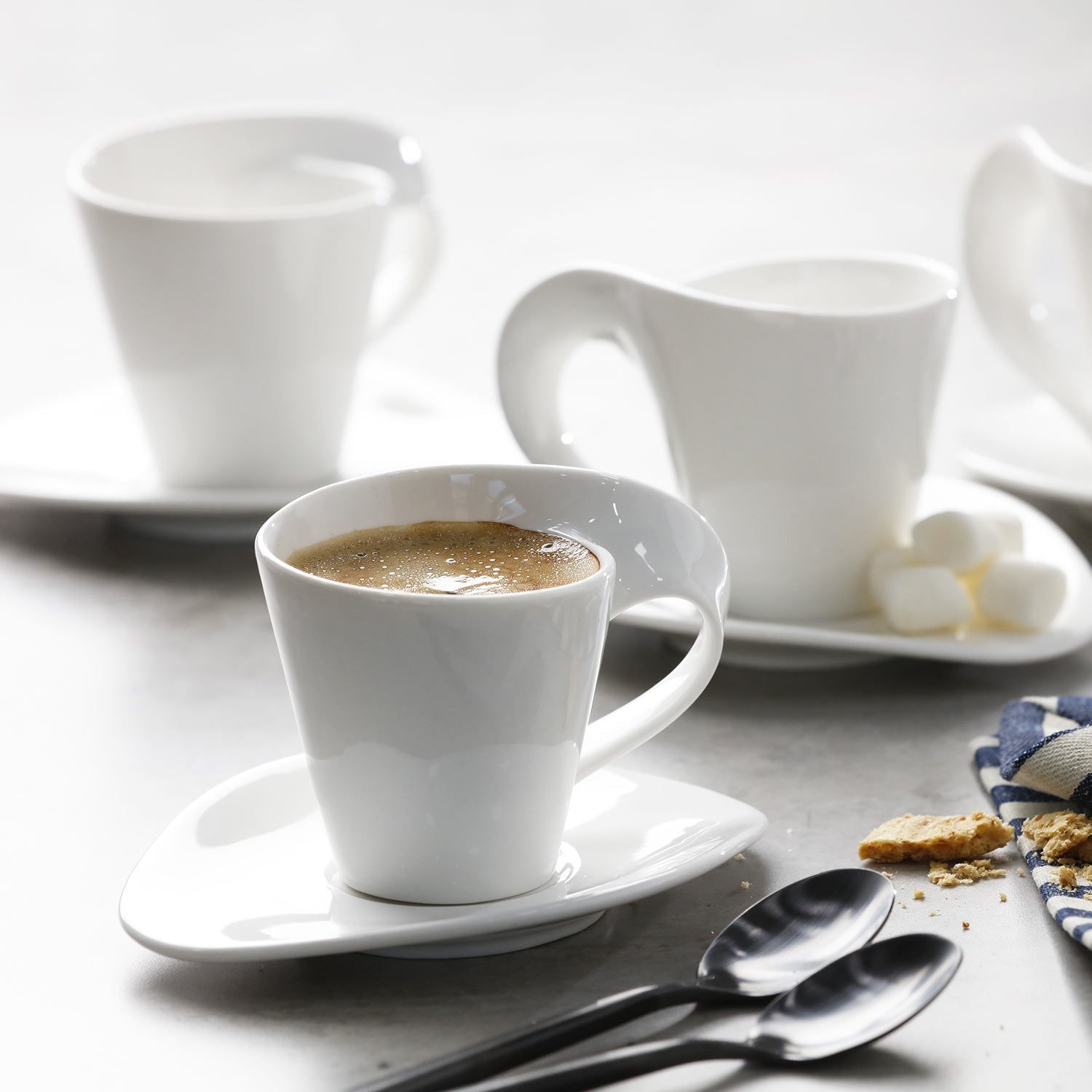 Set Taza y plato caracol grande x 8 pcs - Ambiente Gourmet México