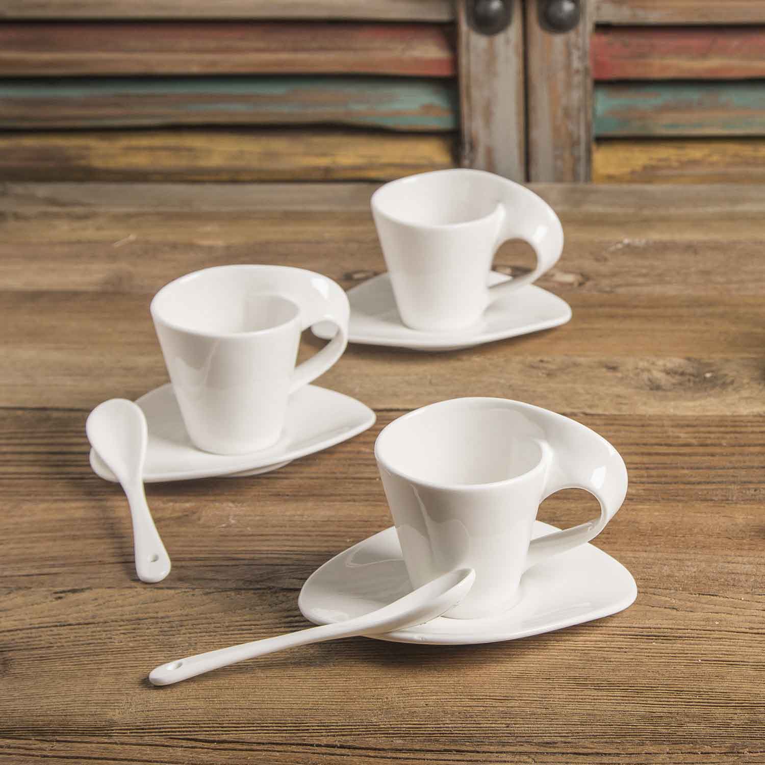 Set Taza y plato caracol pequeño x 8 pcs - Ambiente Gourmet México