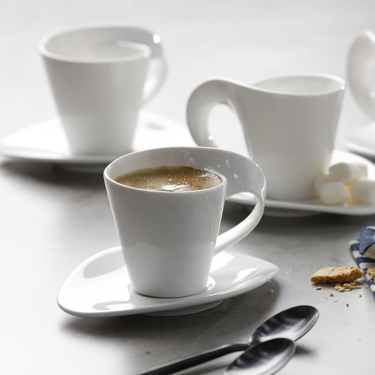 Set Taza y plato caracol pequeño x 8 pcs - Ambiente Gourmet México