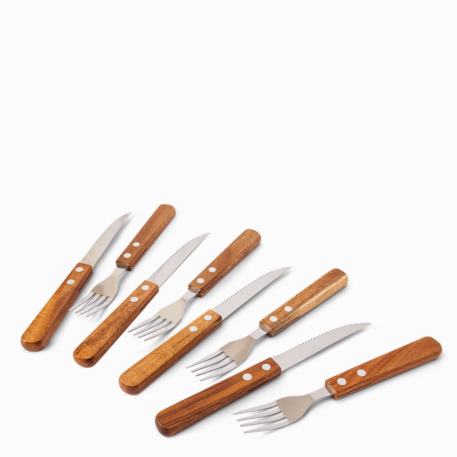 Set tenedores y cuchillos acacia - Ambiente Gourmet México