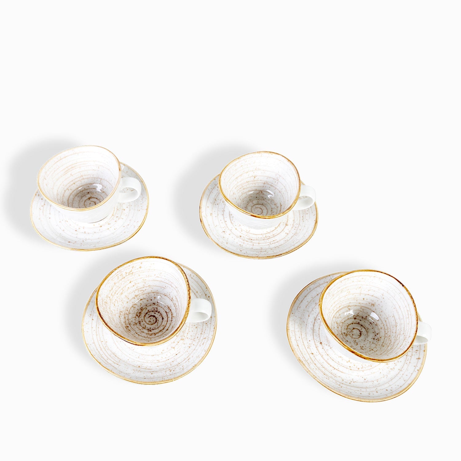 Taza y plato arena setx4 - Ambiente Gourmet México