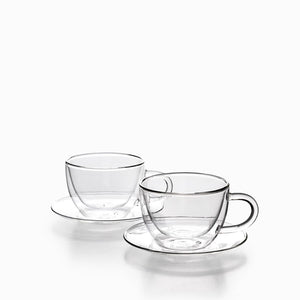 Taza y plato doble pared 220ml setx2 - Ambiente Gourmet México