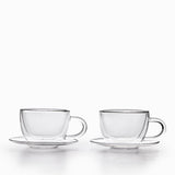 Taza y plato doble pared 220ml setx2