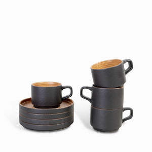 Taza y plato dolce 220ml setx4 - Ambiente Gourmet México