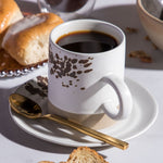 Taza y plato gayra blanco 200ml setx4