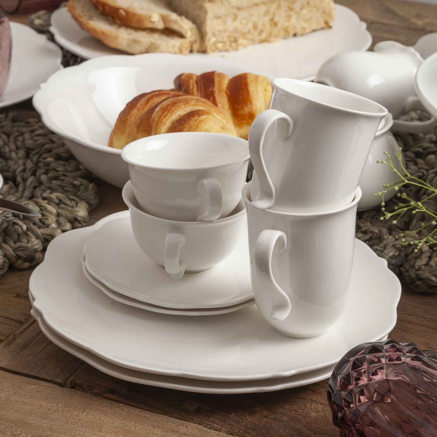 Taza y plato opra 200ml setx4 - Ambiente Gourmet México