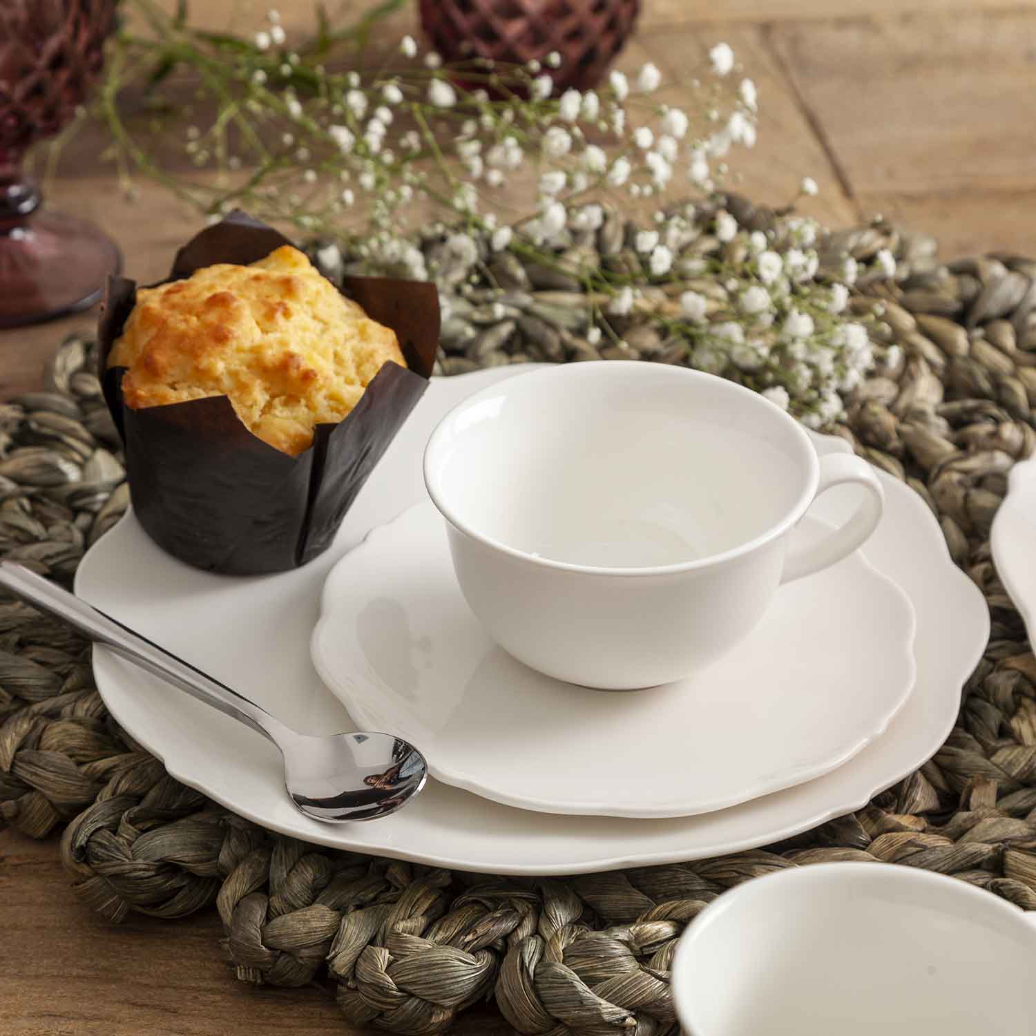 Taza y plato opra 200ml setx4 - Ambiente Gourmet México