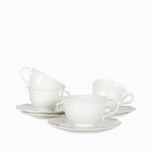 Taza y plato opra 200ml setx4 - Ambiente Gourmet México