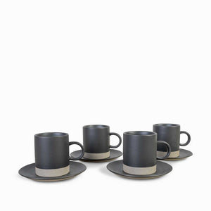 Taza y plato osaka 200ml setx4 - Ambiente Gourmet México