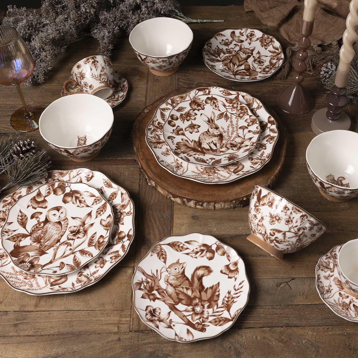 Tazon Bosque Invernal 15Cm Setx4 - Ambiente Gourmet México