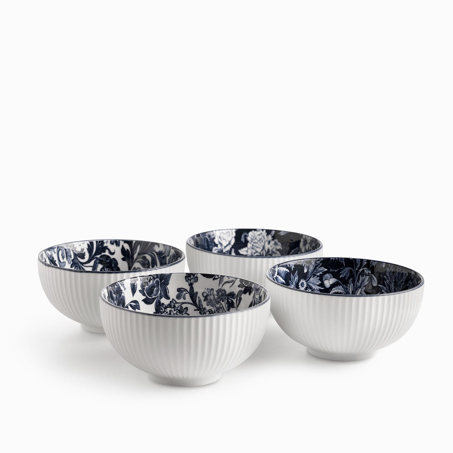 Tazón jardín índigo 15cm set x4