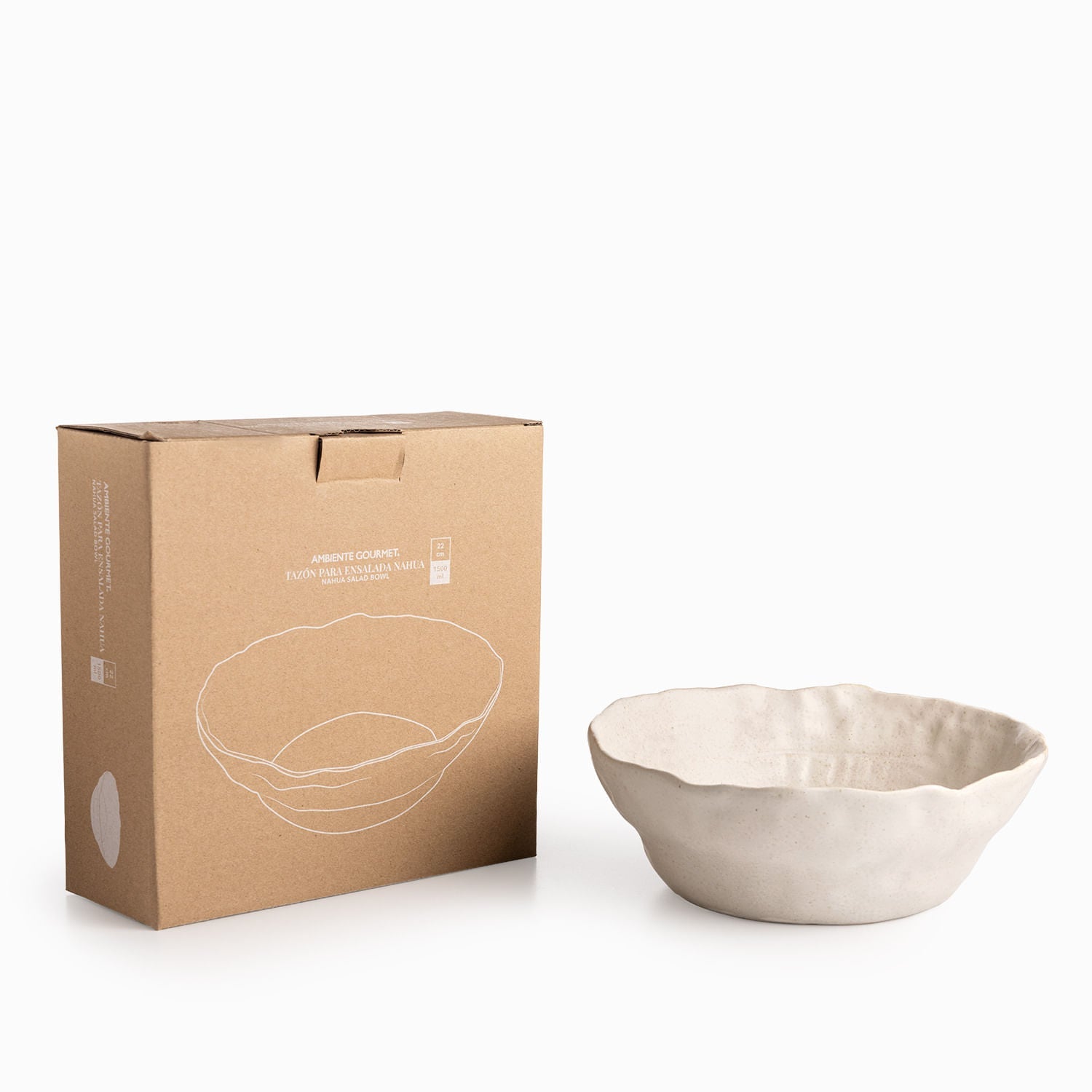 Tazón para ensalada Nahua 22cm - Ambiente Gourmet México